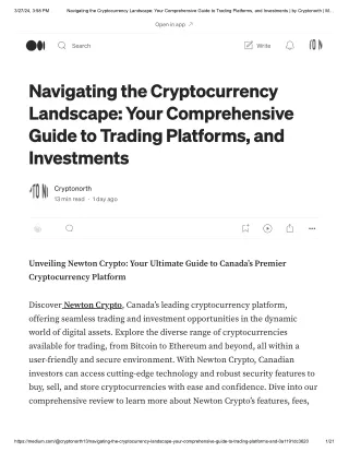 Navigating the Cryptocurrency Landscape_ Your Comprehensive Guide to Trading Platforms, and Investments