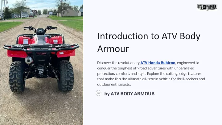 introduction to atv body armour