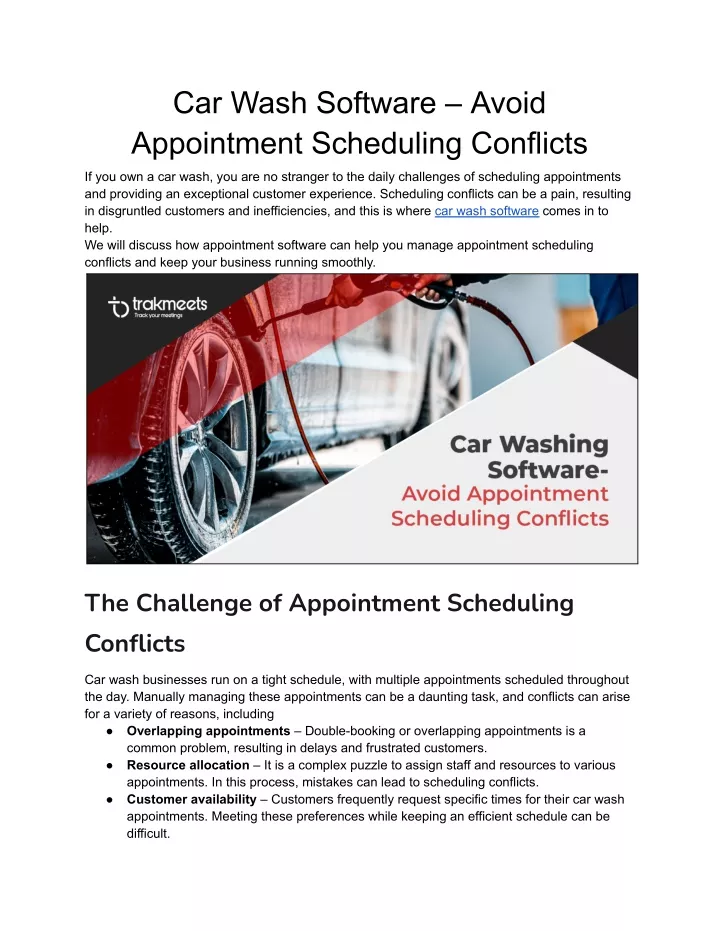 car wash software avoid appointment scheduling