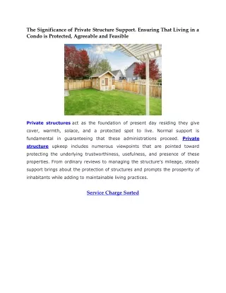 the significance of private structure support