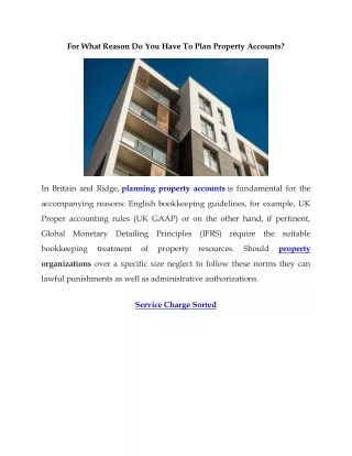 for what reason do you have to plan property