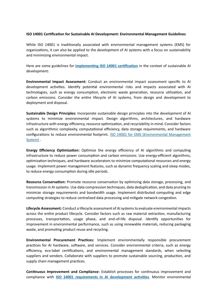 iso 14001 certification for sustainable