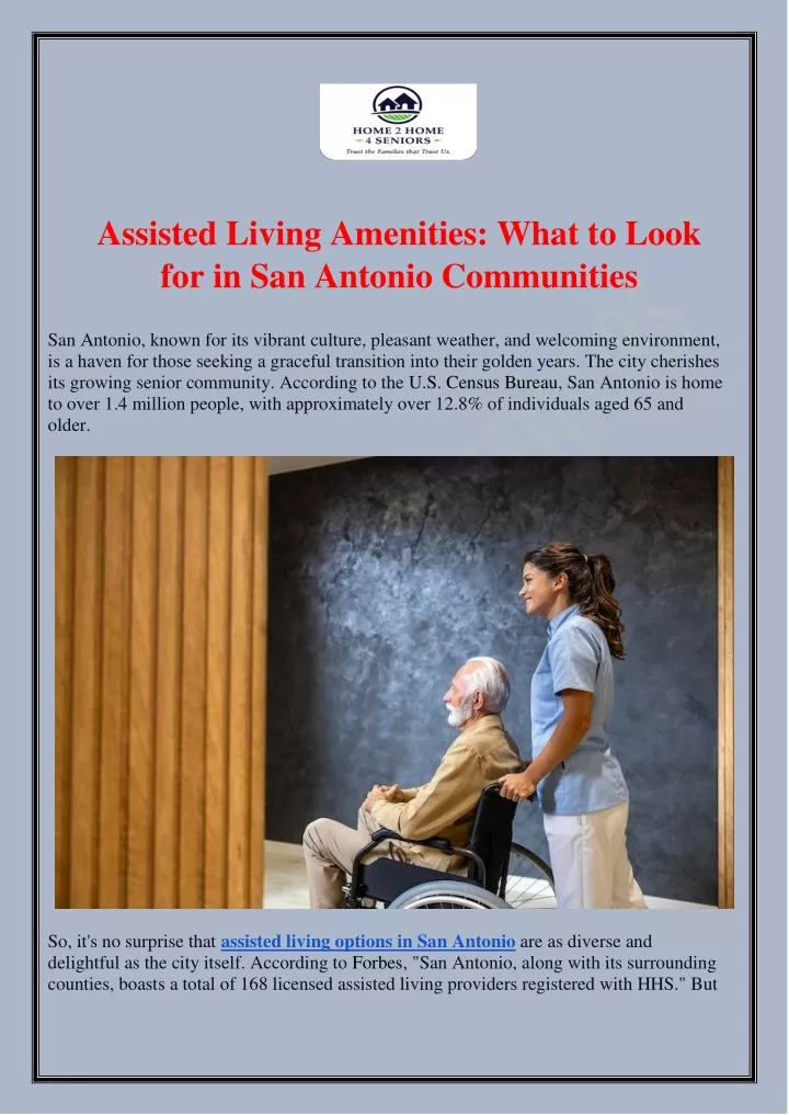 assisted living amenities what to look