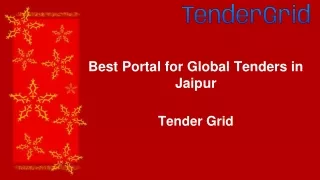 Best Portal for Global Tenders in Jaipur