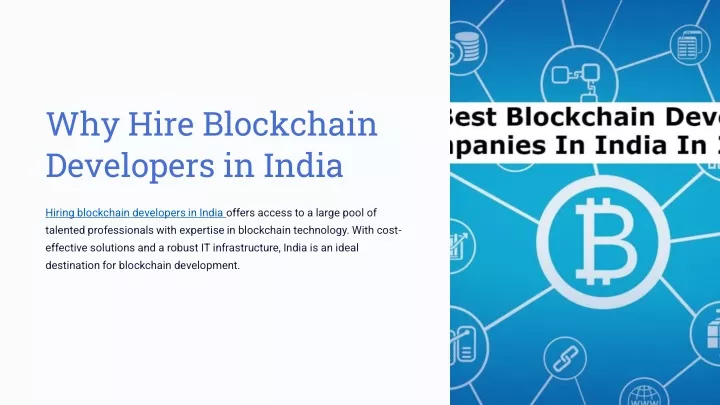 why hire blockchain developers in india