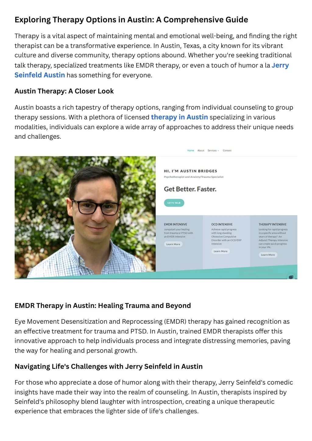 PPT - Exploring Therapy Options in Austin A Comprehensive Guide ...