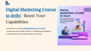 "Mastering Digital Domains: A Comprehensive Digital Marketing Course in Delhi"