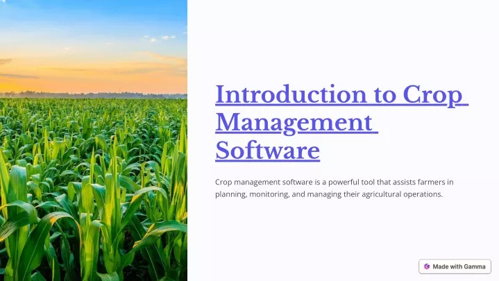 introduction to crop management software