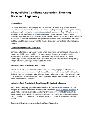 Demystifying Certificate Attestation_ Ensuring Document Legitimacy