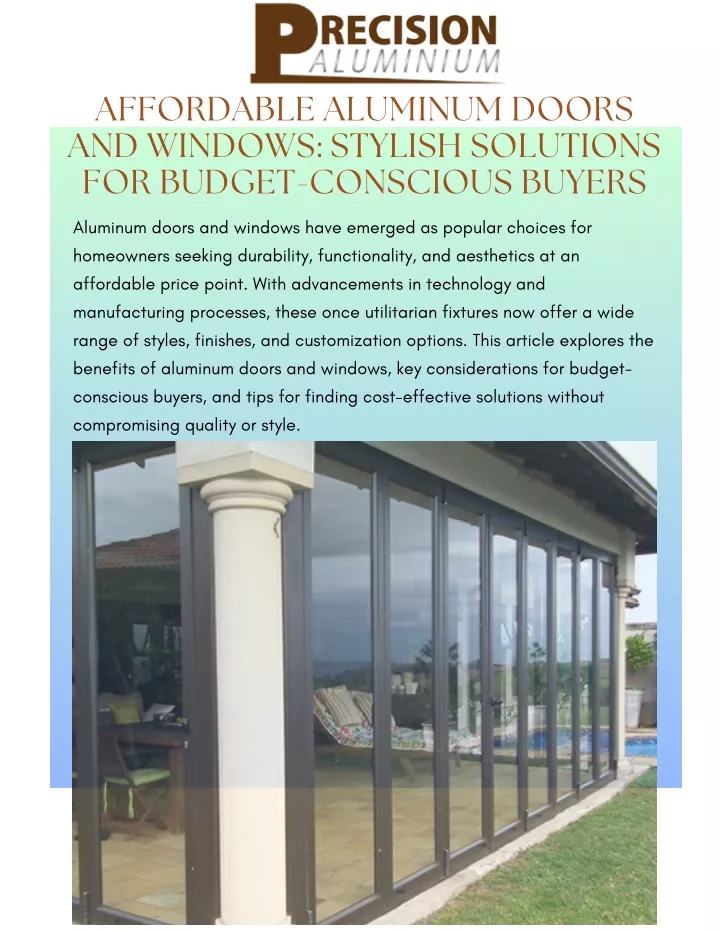 affordable aluminum doors and windows stylish