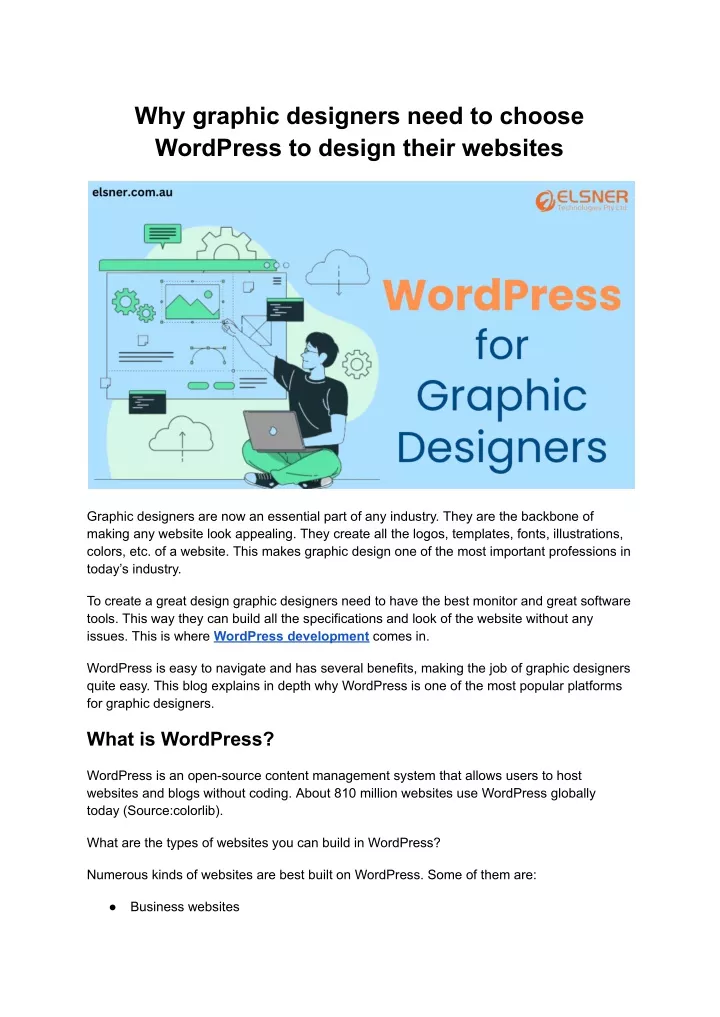 why graphic designers need to choose wordpress
