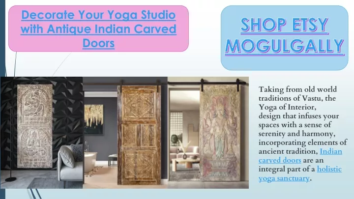 decorate your yoga studio with antique indian