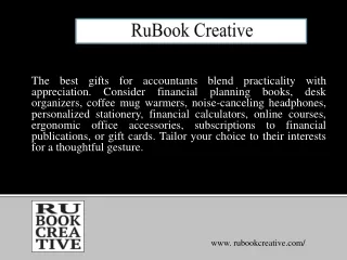 Best gifts for accountants - RuBook Creative