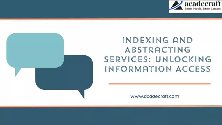 indexing and abstracting services unlocking