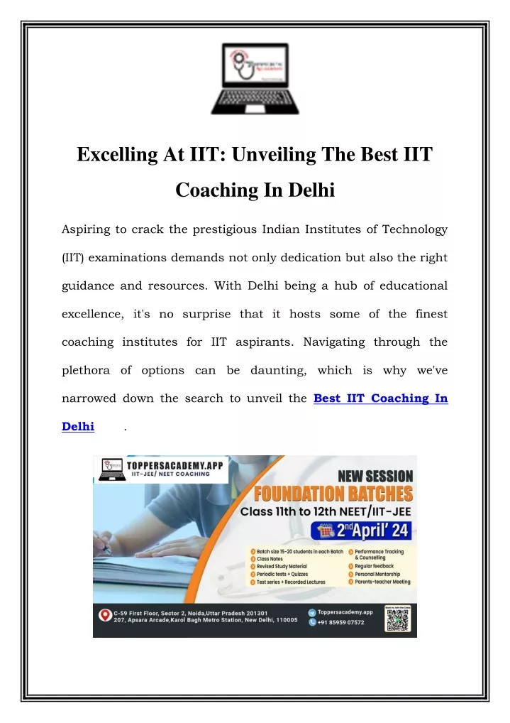 excelling at iit unveiling the best iit