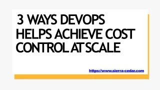 3 Ways DevOps Helps Achieve Cost Control at Scale