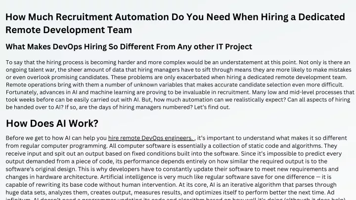 how much recruitment automation do you need when
