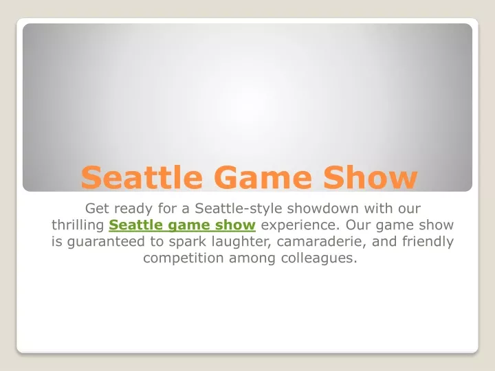 seattle game show get ready for a seattle style