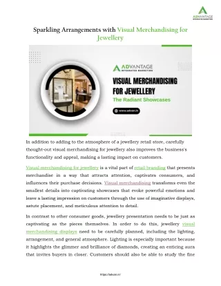 Sparkling Arrangements with Visual Merchandising for Jewellery