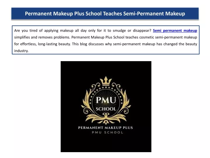 permanent makeup plus school teaches semi permanent makeup