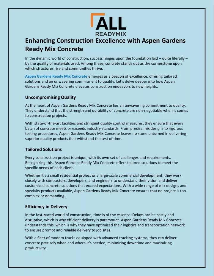 enhancing construction excellence with aspen