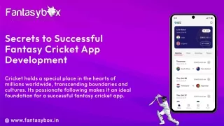 Secrets to Successful Fantasy Cricket App Development
