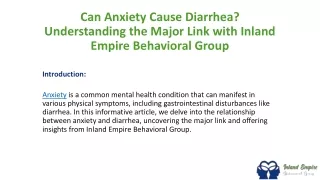 Can Anxiety Cause Diarrhea