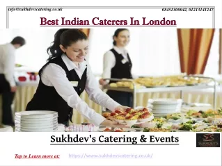 Best Indian Caterers In London UK