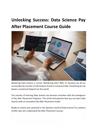 Unlocking Success_ Data Science Pay After Placement Course Guide