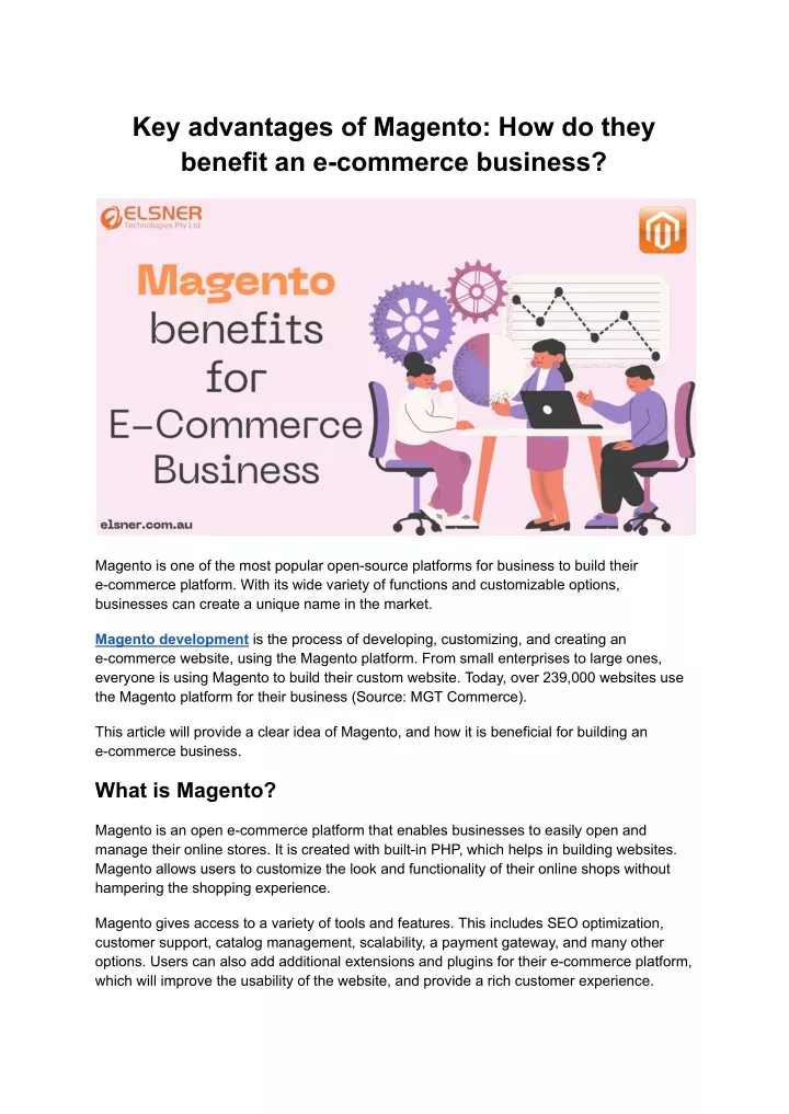 key advantages of magento how do they benefit