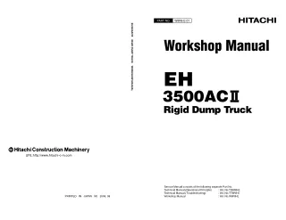 Hitachi EH3500AC II Rigid Frame Truck Service Repair Manual