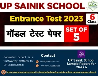 Best UP Sainik School Sample Papers for Class 6