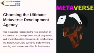 Choosing the Ultimate Metaverse Development Agency