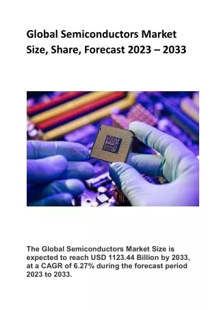 global semiconductors market size share forecast