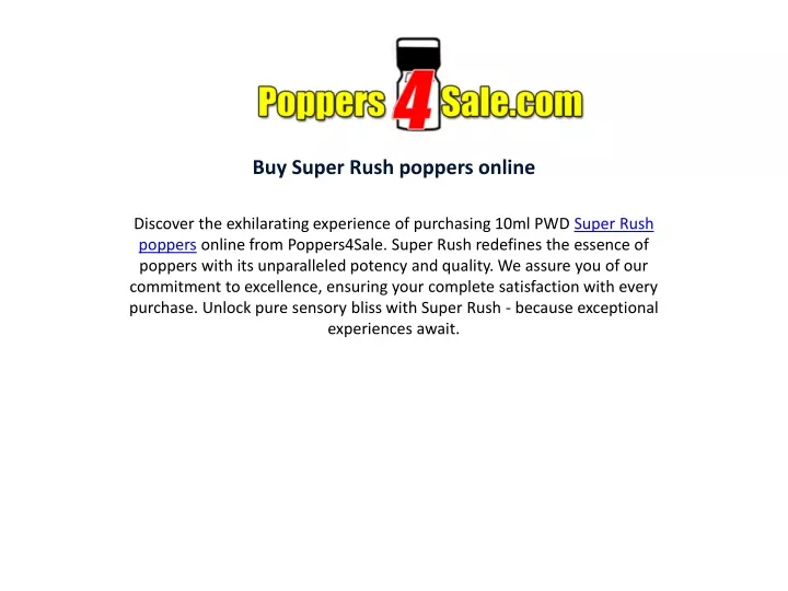 buy super rush poppers online