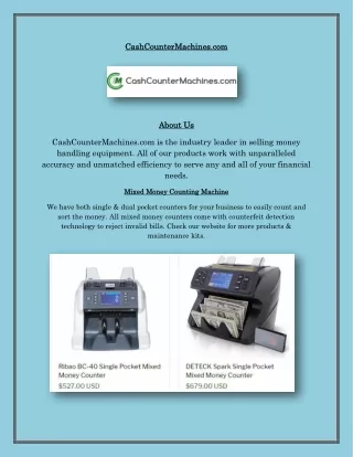 Buy Mixed Money Counter