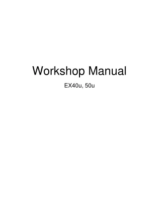 Hitachi EX40U Mini Excavator Service Repair Manual