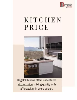 Kitchen Price | Regalo Kitchens