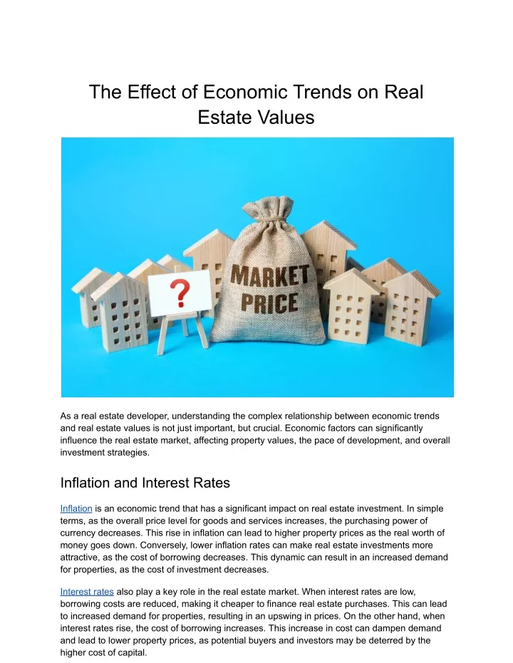 the effect of economic trends on real estate