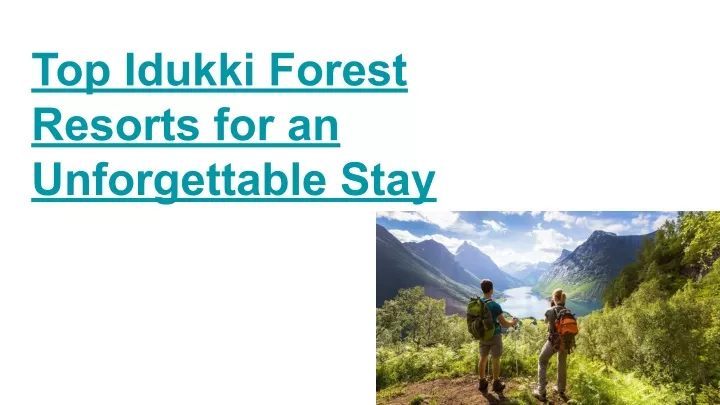 top idukki forest resorts for an unforgettable