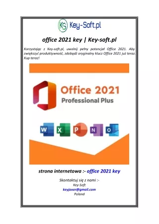 office 2021 key  Key-soft.pl