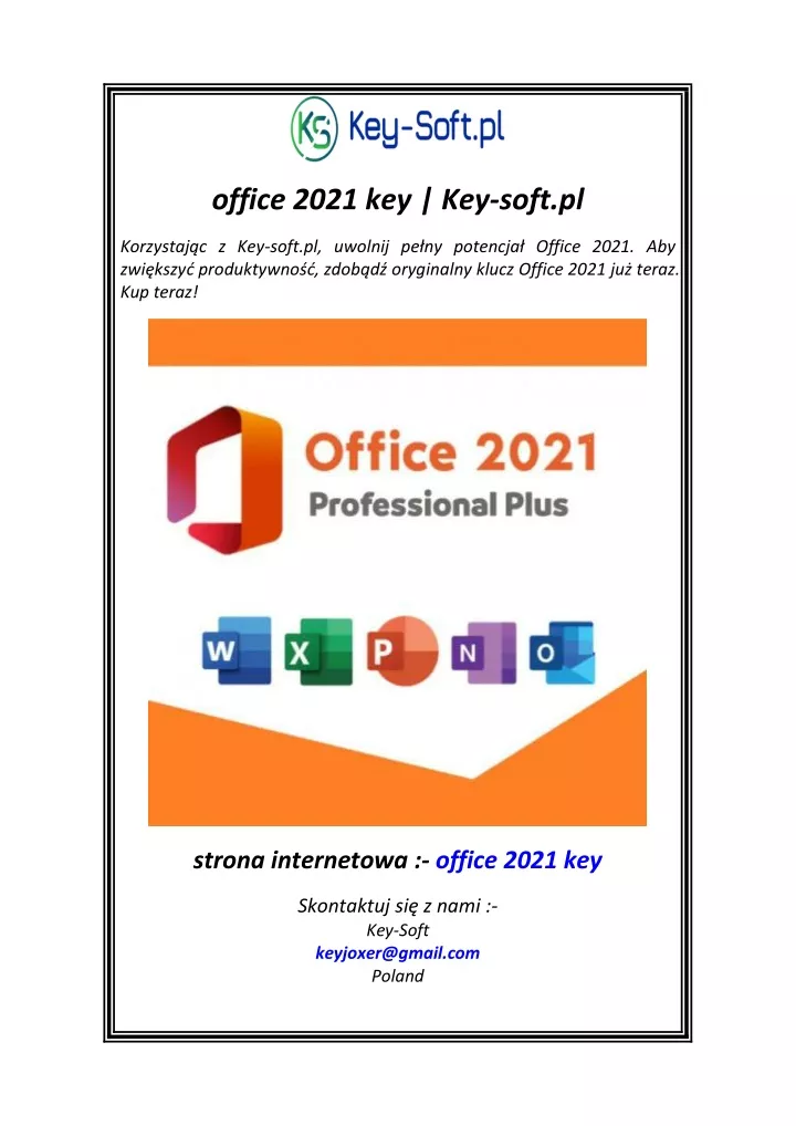 office 2021 key key soft pl