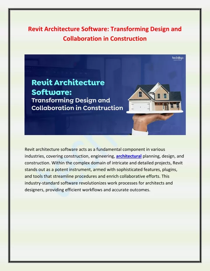 revit architecture software transforming design