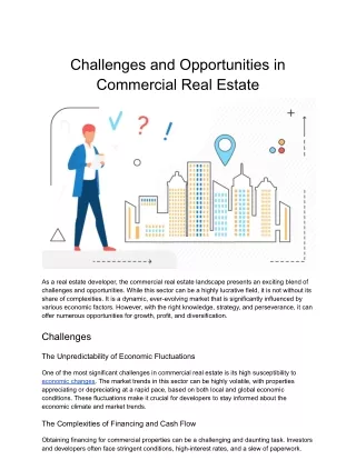 Challenges and Opportunities in Commercial Real Estate
