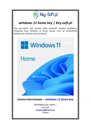 windows 11 home key  Key-soft.pl