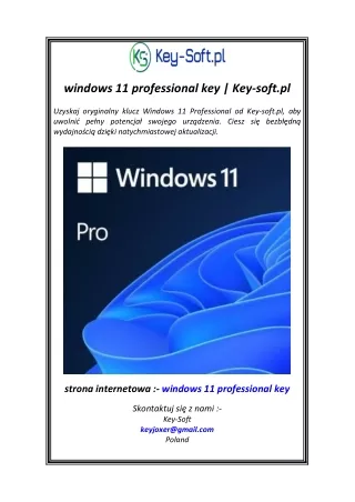 windows 11 professional key  Key-soft.pl