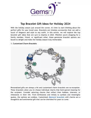 Top Bracelet Gift Ideas for Holiday 2024