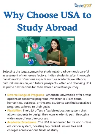 Why Choose USA to Study Abroad