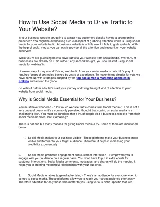 How to Use Social Media to Drive Traffic to Your Website?