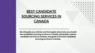 Best Candidate Sourcing Services In Canada